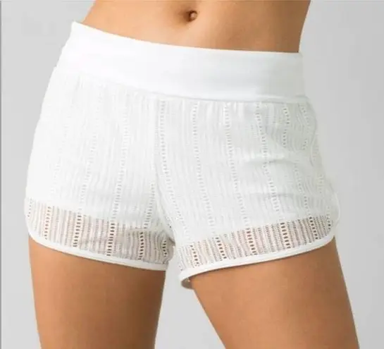 prAna TWO BEACH WHITE SHORTS S