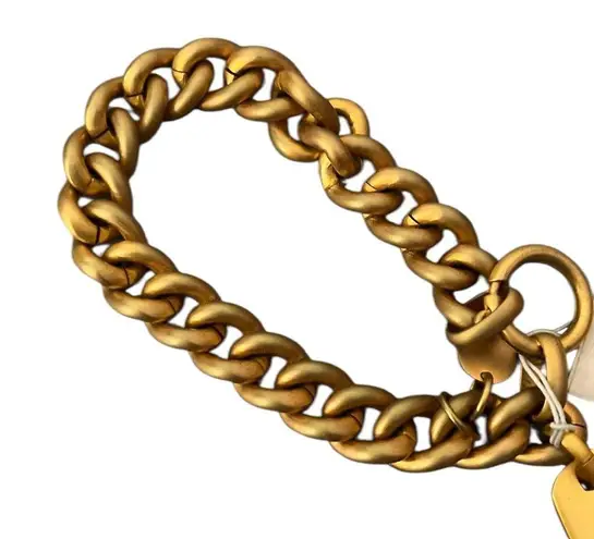 Spartina 449 NWT Dog Tag Gold Plated Link Bracelet