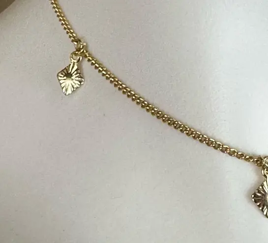 Diamond Shape Dainty Dangle Choker Necklace Gold