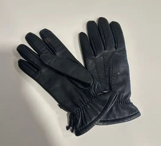 Thinsulate insulation 40 gram small leather gloves in black