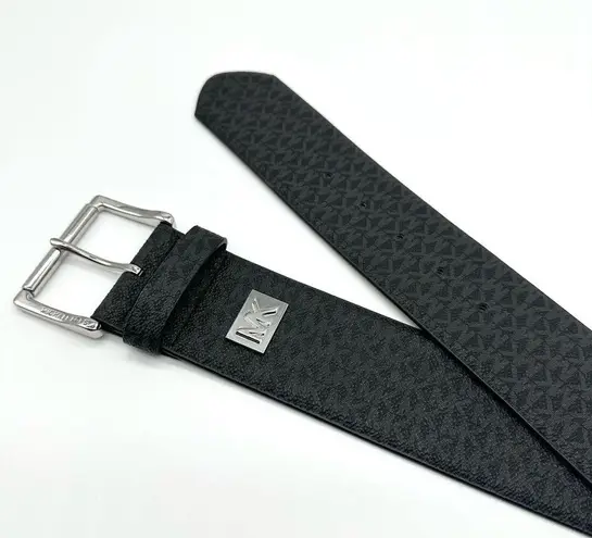 Michael Michael Kors Accessories Elastic Mk Logo Buckle Black Stretchable Belt