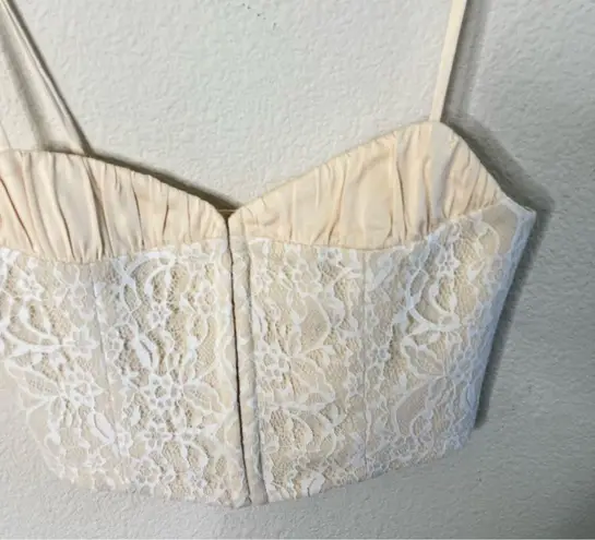 RUMORED Versailles Corset White Ivory Lace Womens Size 8