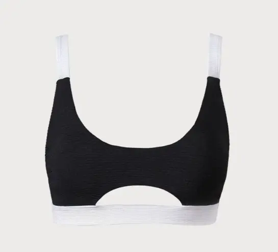 BERLOOK Contrast Trim Bikini Top ONLY 68 Black Size M