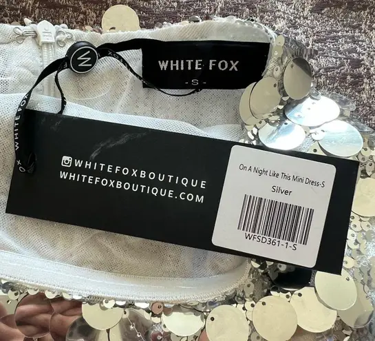 White Fox Boutique  On A Night Like This mini dress silver