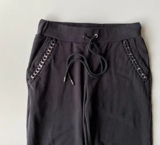 Bebe  Logo Chain Sweatpants Joggers Black Size S