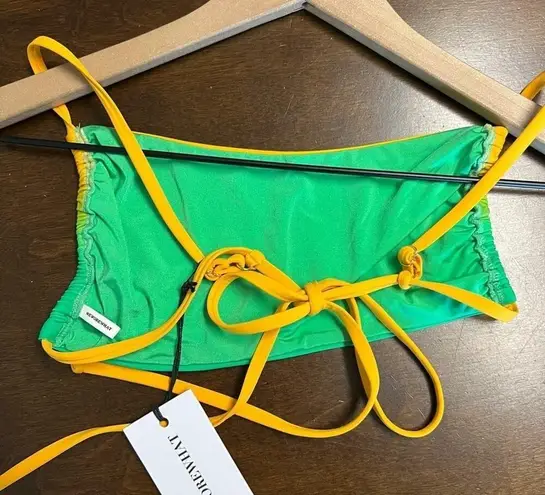 We Wore What NWT Leigh Top Gradient ZNB Bright Green Multi Small