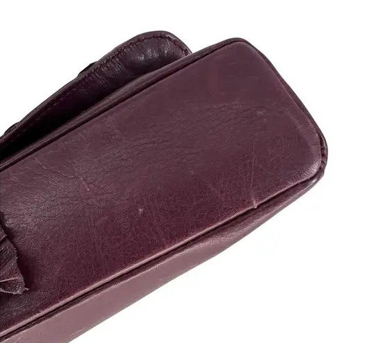 LAI Real Python Skin Leather Clutch Purple