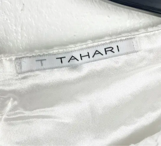 T Tahari Maylin White Lined Sleeveless Exposed Back Zipper Dress, Size 2