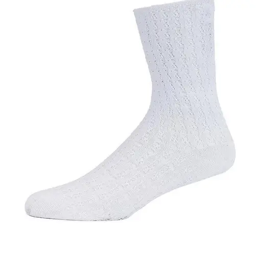ALAÏA Lace Stretch Viscose Socks in Blanc Optique Small New Womens Vienne White