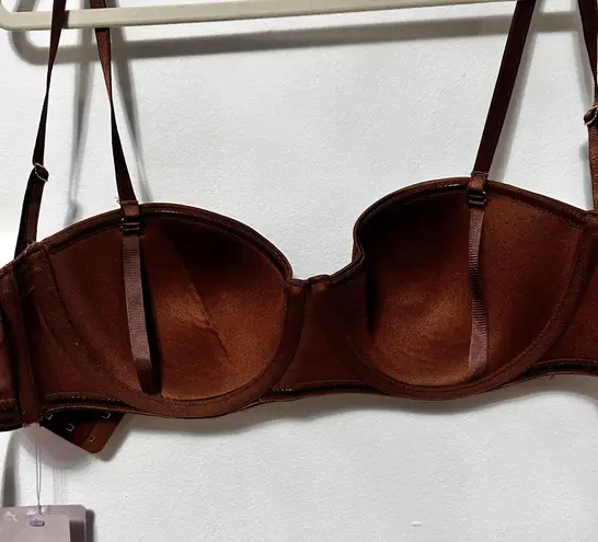 Savage X Fenty 34C strapless chocolate brown bra 