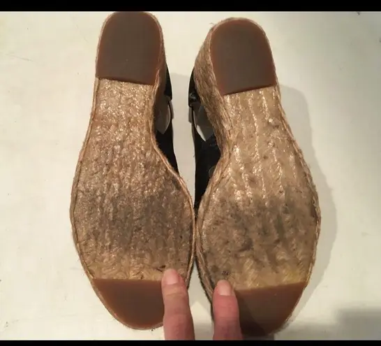 Adrienne Vittadini Black wedge espadrilles