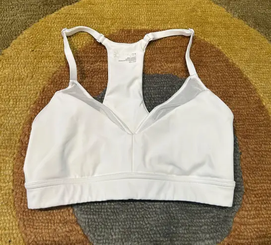 Aerie Like-New Offline by  White Mesh Goals Objectives Medium Support Sports Bra