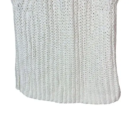 Moth Sleeveless White Turtleneck Sweater Size Large
