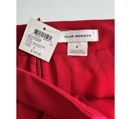 Club Monaco NWT Gypsy Red Benellie Mini Skirt Women’s Size 4