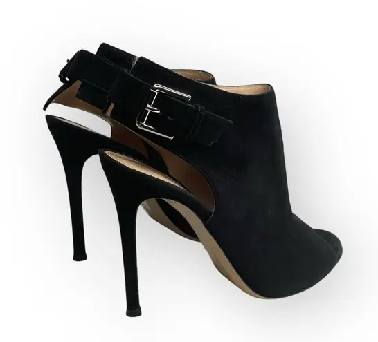 Gianvito Rossi š’€Stiletto Heel Slingback Sandals š’€Black š’€36 6M š’€Logo Dustbag