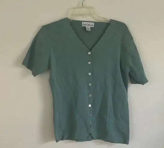 Croft & Barrow  short sleeved cardigan medium