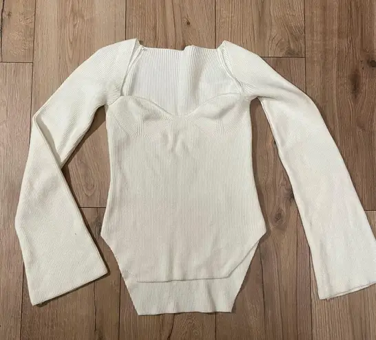 Womens White Sweater Small Fitted Unbranded