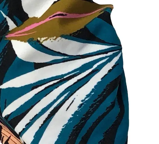 Kona Sol Twisted Back Tropical One-Piece Swimsuit size Small