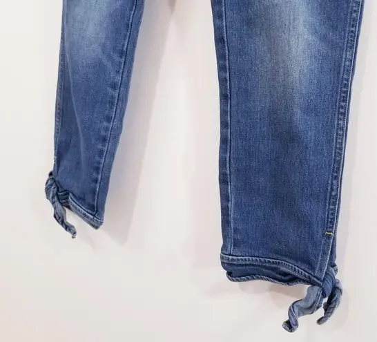 AMO Tie Ankle Jeans Medium Vintage Blue Denim Size 27
