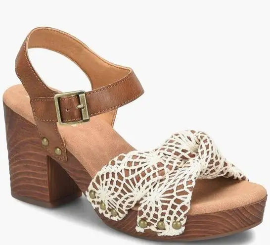 Kork-Ease NEW KORKS Natalia Knot Sandal In Color TAN/ NAT CROCHET