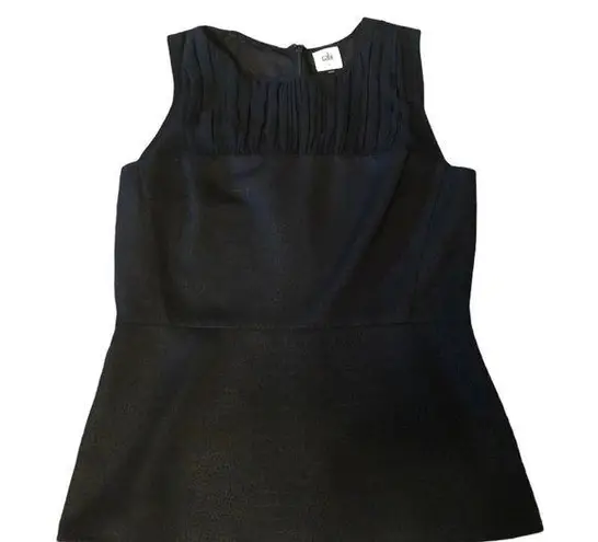 CAbi  Bustier Croc Print Peplum Hem Top Black 4 Dressy Date Night