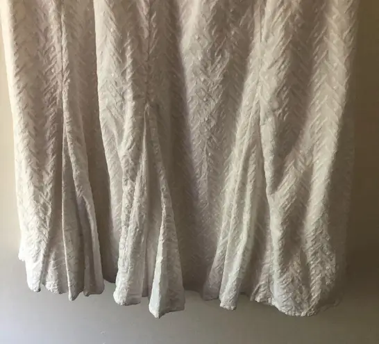 Textured White Midi Skirt Size M