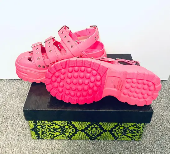 Cape Robbin Pink Buckle Cape Robin Platform Sandals