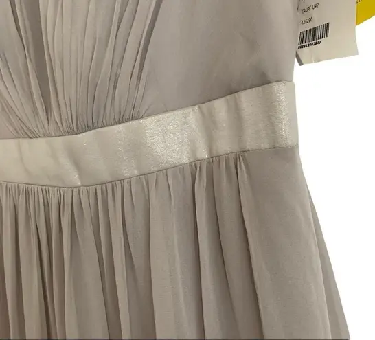 After Six NEW The Dessy 6729 Lux Chiffon Bridesmaid Formal Gown Dress Grey 10