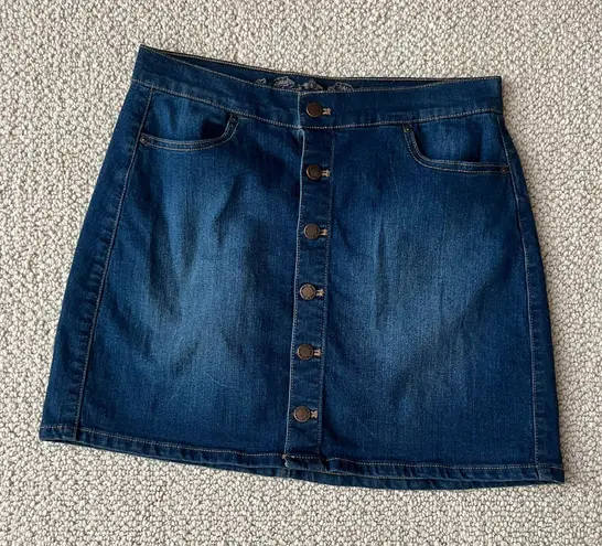 Wax Jean Denim Skirt