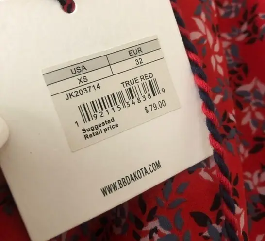 BB Dakota  RED PRINT LEAVE IT TO FATE ROMPER BY STEVE MADDEN XS - Image 6