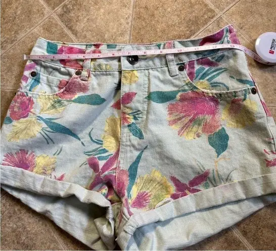 Billabong  women's tropical floral denim shorts size 26