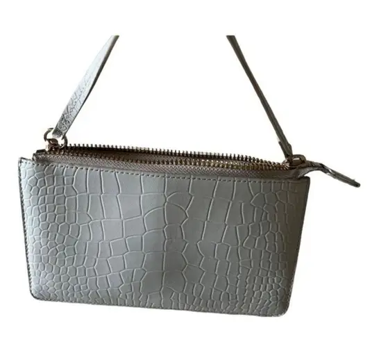 Vash Polaris Flat Wristlet in Cream Croc