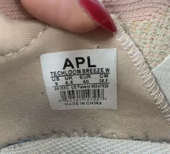 APL Size 9 Sneakers Athletic Propulsion Labs Techloom Breeze Metallic Knit Mesh