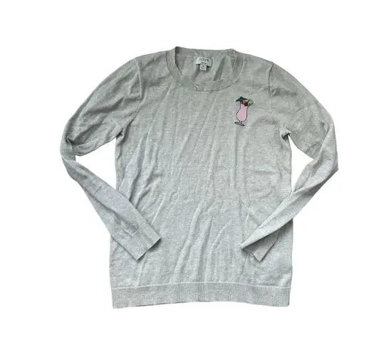 J CREW Cocktail Teddie Gray Sweater Size Small