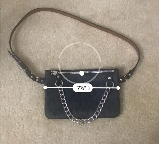 Michael Kors Black leather MK belt bag