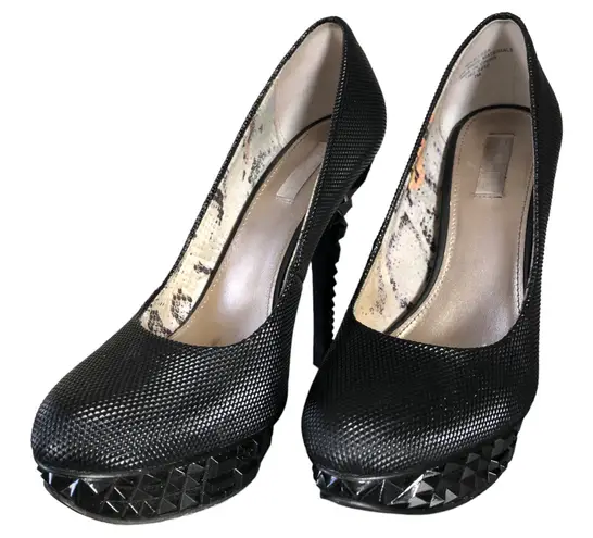 Rachel Roy Black Textured High Heel