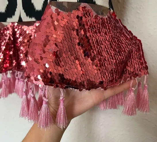 Sachin + Babi Ayran Midi Sequin Tassel Cocktail Dress NEW Size 4 (FLAWED)