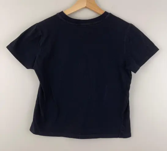 Forever 21 Black “Baby Girl” Rainbow Multicolor Embroidered Short Sleeve Tee