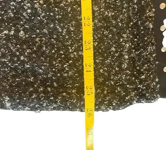 Cathy Daniels Black Gray Tweed Boucle Cardigan Sweater Jacket Full Zip Medium