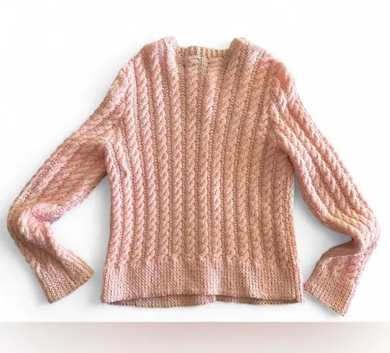 Unbranded Cable Knit Bubblegum Pink Cardigan Sweater Size undefined