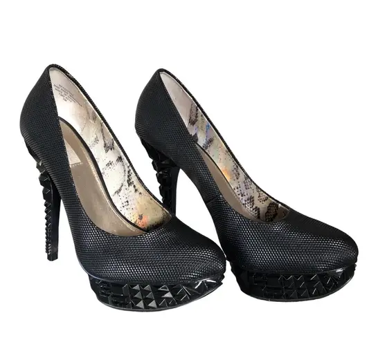 Rachel Roy Black Textured High Heel