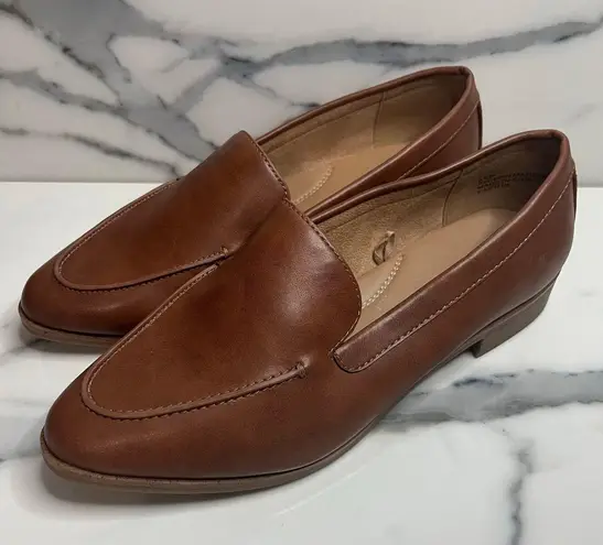 Aerosoles EUC Womens Brown Faux Leather Career Classic Easton Loafer Sz 8.5 Wide