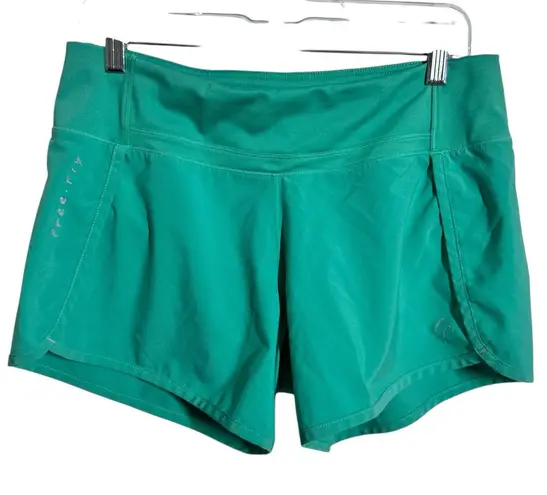 Free Fly Shorts Women M Turquoise Green Blue Bamboo Lining Running Walking Sport Size M