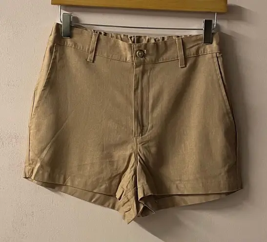 Urban Renewal UO Made from Vintage Fabrics Tan High Waisted Shorts Sz S EUC