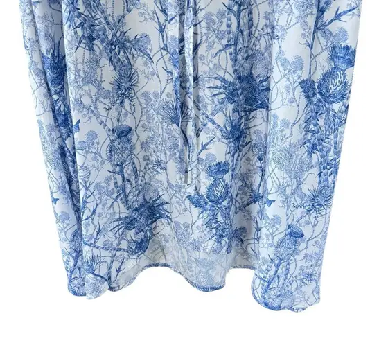 Cedric Charlier Toile Printed Drawstring Dress Blue Size 12