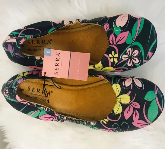 Serra NWT Memory Foam Flora Ballet Flats Size 8