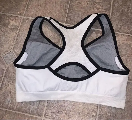 NWOT White Padded Racerback Sports Bra Size L