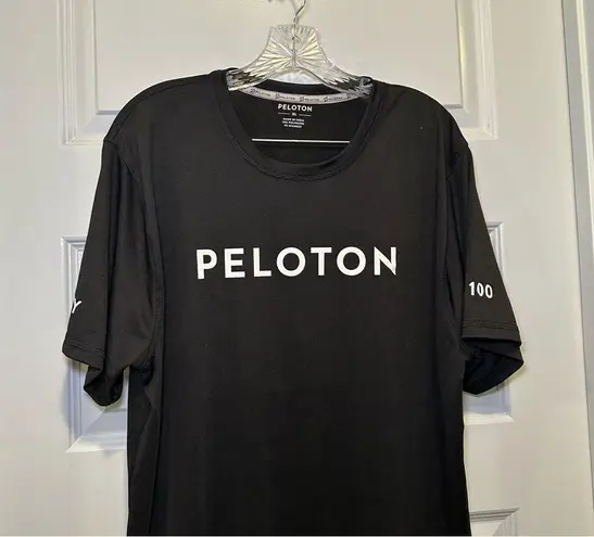 Peloton Black Century 100 Club Ride Scoop Neck Short Sleeve tee size XL