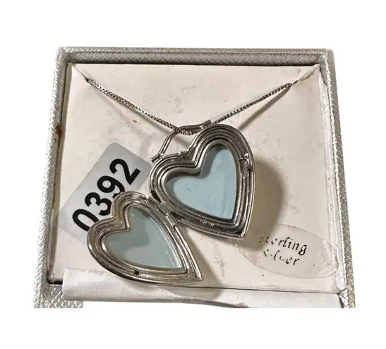 Sterling Silver Heart Pendant Necklace With locket In Love Engraving & Keyhole