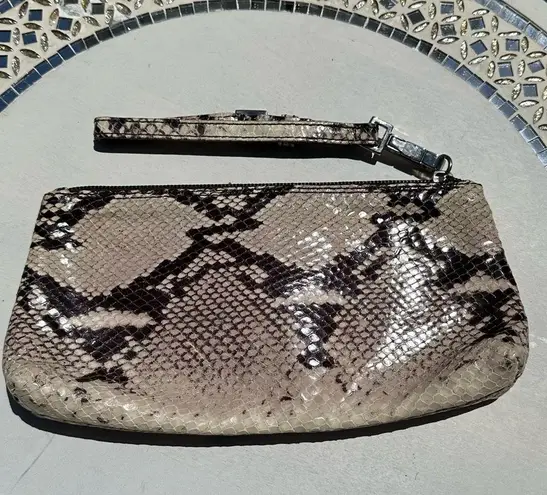 Donald Pliner Courture Donald J Pliner snakeskin leather clutch/wristlet